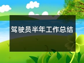 駕駛員半年工作總結(jié)
