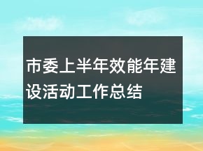 市委上半年效能年建設(shè)活動工作總結(jié)