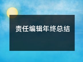 責(zé)任編輯年終總結(jié)