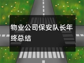 物業(yè)公司保安隊(duì)長年終總結(jié)