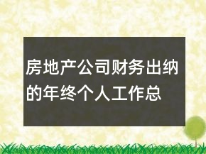 房地產(chǎn)公司財(cái)務(wù)出納的年終個(gè)人工作總結(jié)