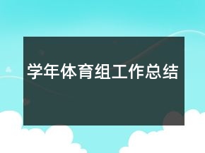 學年體育組工作總結(jié)
