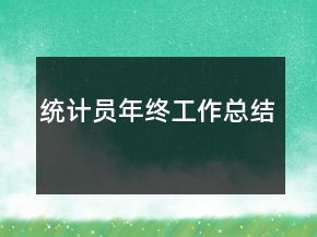 統(tǒng)計(jì)員年終工作總結(jié)