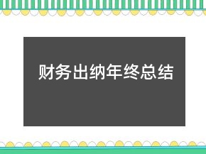 財(cái)務(wù)出納年終總結(jié)