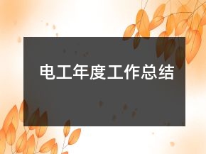 電工年度工作總結(jié)