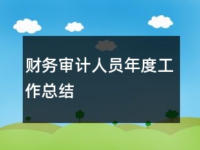 財(cái)務(wù)審計(jì)人員年度工作總結(jié)