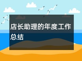 店長助理的年度工作總結(jié)