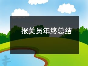 報(bào)關(guān)員年終總結(jié)