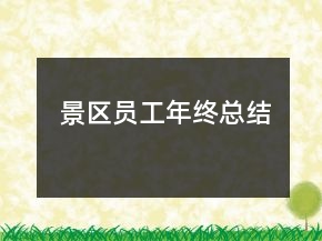 景區(qū)員工年終總結(jié)