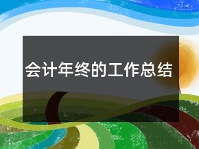 會計年終的工作總結(jié)
