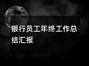 銀行員工年終工作總結(jié)匯報