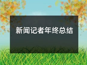 新聞記者年終總結(jié)