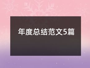 年度總結(jié)范文5篇