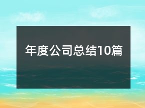 年度公司總結(jié)10篇