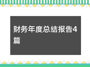 財(cái)務(wù)年度總結(jié)報(bào)告4篇