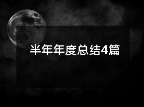 半年年度總結(jié)4篇