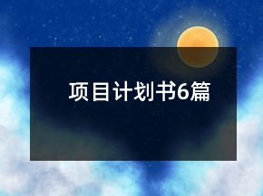 項(xiàng)目計(jì)劃書6篇