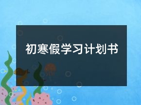 初寒假學(xué)習(xí)計(jì)劃書