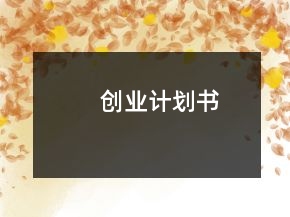 創(chuàng)業(yè)計(jì)劃書(shū)