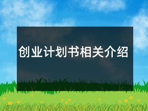 創(chuàng)業(yè)計劃書相關介紹