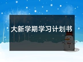 大新學(xué)期學(xué)習(xí)計(jì)劃書(shū)