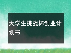 大學(xué)生挑戰(zhàn)杯創(chuàng)業(yè)計(jì)劃書(shū)
