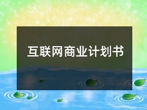 互聯(lián)網(wǎng)商業(yè)計(jì)劃書(shū)
