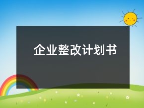 企業(yè)整改計(jì)劃書