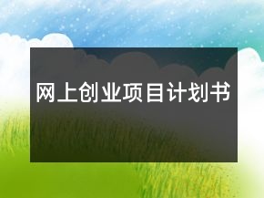 網(wǎng)上創(chuàng)業(yè)項(xiàng)目計(jì)劃書