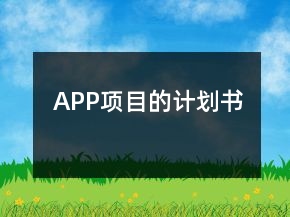 APP項(xiàng)目的計(jì)劃書