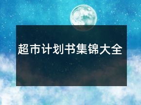 超市計劃書集錦大全