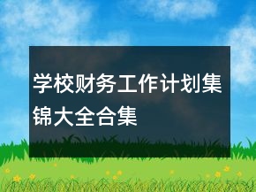 學(xué)校財務(wù)工作計劃集錦大全合集