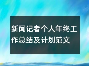 新聞記者個人年終工作總結(jié)及計劃范文模板