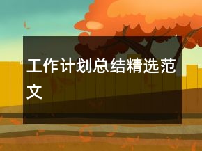 工作計(jì)劃總結(jié)精選范文