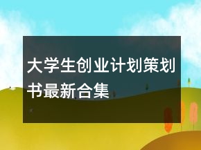 大學(xué)生創(chuàng)業(yè)計劃策劃書最新合集