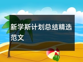 新學(xué)斯計(jì)劃總結(jié)精選范文