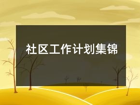 社區(qū)工作計(jì)劃集錦