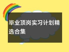 畢業(yè)頂崗實習(xí)計劃精選合集