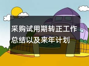 采購(gòu)試用期轉(zhuǎn)正工作總結(jié)以及來(lái)年計(jì)劃范文