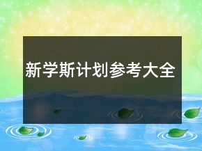 新學(xué)斯計(jì)劃參考大全