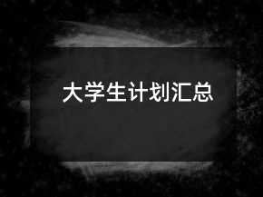 大學(xué)生計(jì)劃匯總
