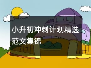 小升初沖刺計劃精選范文集錦