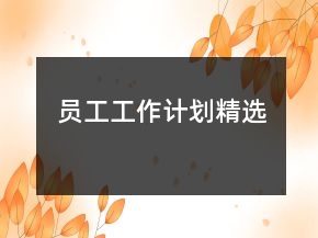 員工工作計(jì)劃精選
