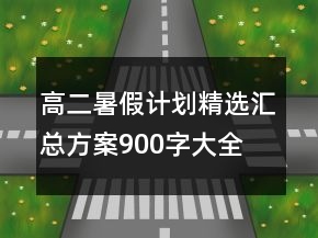 高二暑假計劃精選匯總方案900字大全