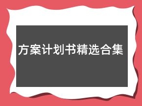 方案計劃書精選合集