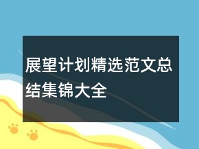 展望計(jì)劃精選范文總結(jié)集錦大全