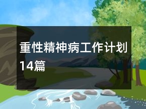 重性精神病工作計劃14篇