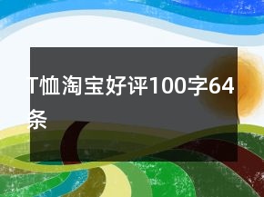 T恤淘寶好評100字64條