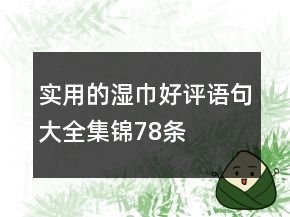 實(shí)用的濕巾好評語句大全集錦78條