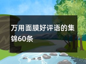 萬用面膜好評語的集錦60條